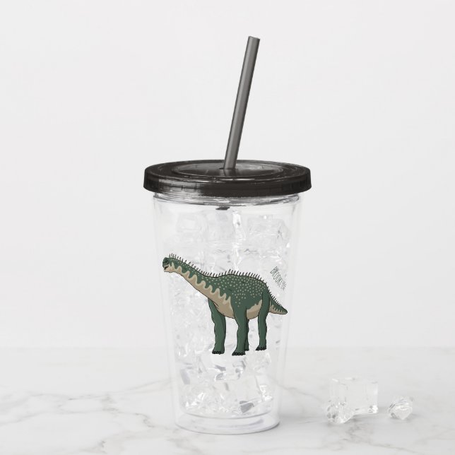 Copo De Acrílico Barapasaurus cartoon illustration (Gelo traseiro)