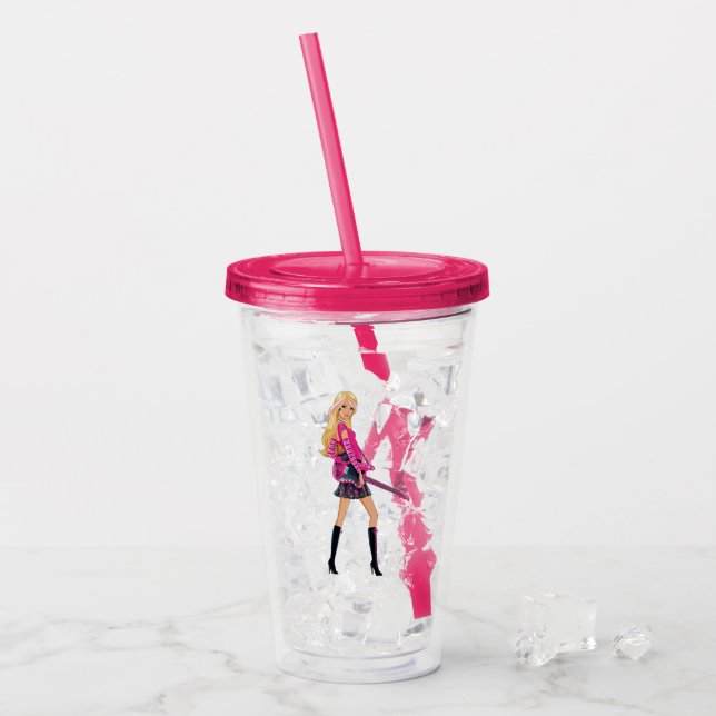 Copo De Acrílico Barbie Acrylic Tumbler (Gelo frontal)
