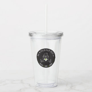 Copo De Acrílico Be A Puzzle Elf — Water Bottle /Tumbler