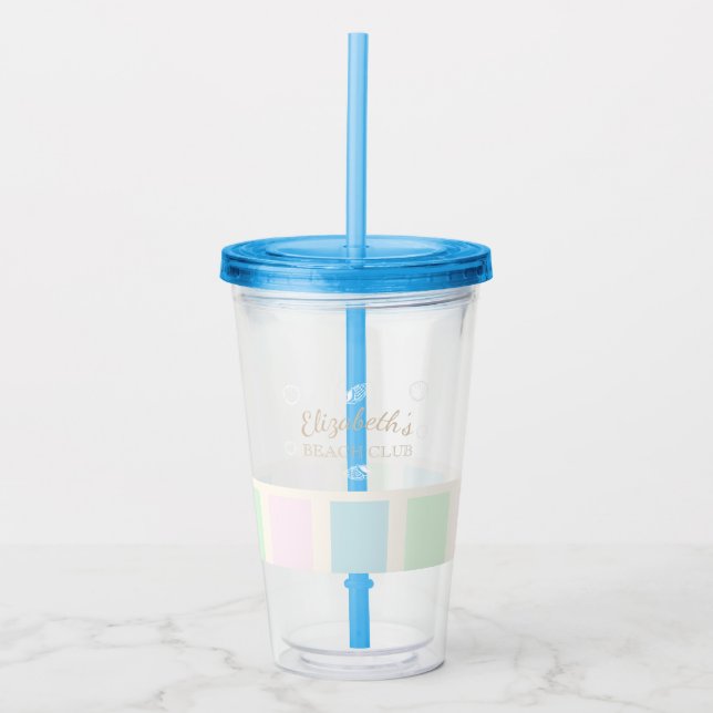 Copo De Acrílico Beach Club Birthday (Frente)