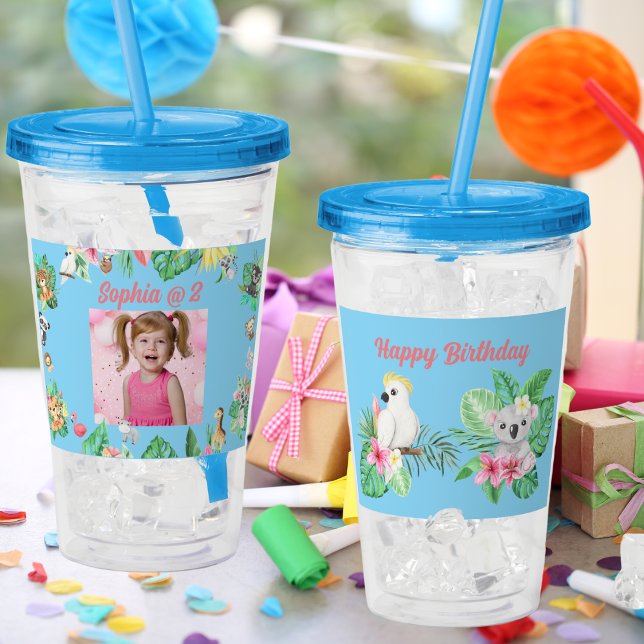 Copo De Acrílico Bebês - Animais acrílicos - Presente de Aniversári (Criador carregado)