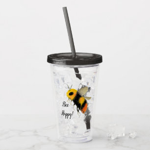 Copo De Acrílico Bee Happy Acrylic Tumbler