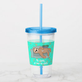 Copo De Acrílico Bela Sopa Dormindo Sendo Lpreguiçosa Selva tropica