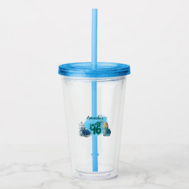 Copo De Acrílico Blue Sweet Sixteen Drinking Glass