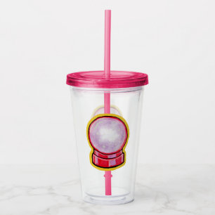 Copo De Acrílico Bola de Cristal Pastel