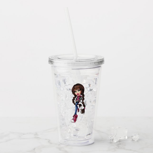 Copo De Acrílico Bratz Acrylic Tumbler (Gelo frontal)