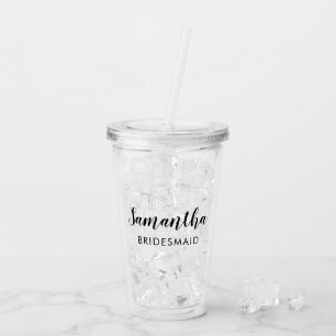 Copo De Acrílico Bridesmaid Personalizada Moderna