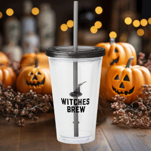 Copo De Acrílico Bruxas Brew Feliz Dia das Bruxas Chapéu de Br