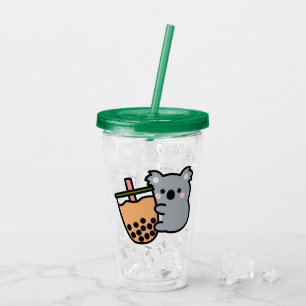Copo De Acrílico Bubble Tea e Koala Bear