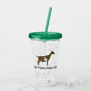 Copo De Acrílico Cabra Dairy Personalizada Nigeriana