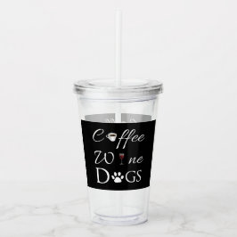Copo De Acrílico Cães de Vinho Café Tumbler Acrílico