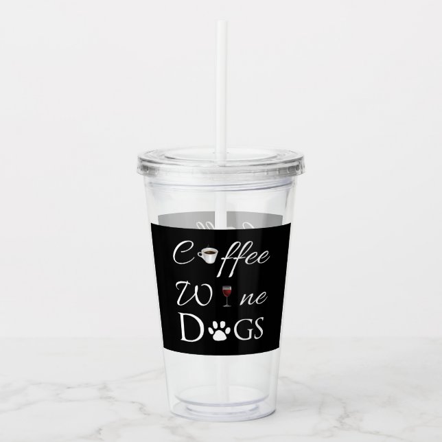 Copo De Acrílico Cães de Vinho Café Tumbler Acrílico (Frente)
