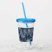 Café de Connecticut dos anos 1700 Arte em Azul Del