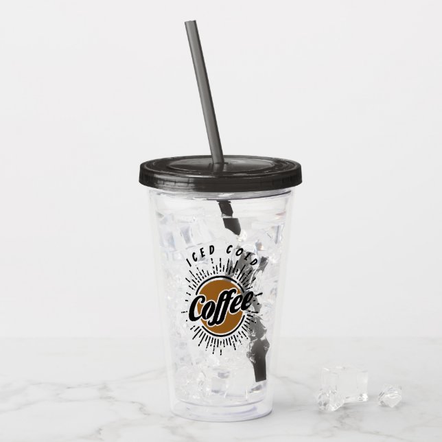 Copo De Acrílico café gelado (Gelo frontal)