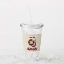Cafe Personalizado Merch Croissant Vintage Com Lav