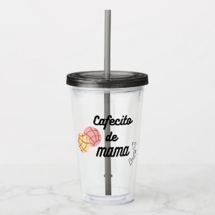 Copo De Acrílico Cafecito e conchas da Mamãe