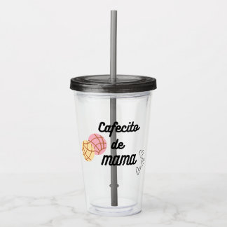 Copo De Acrílico Cafecito e conchas da Mamãe 