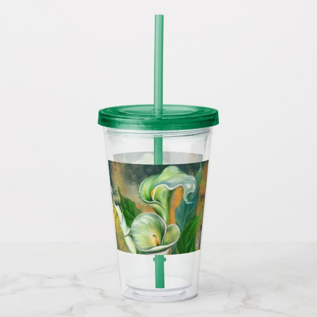 Copo De Acrílico Calla Lily Acrylic Tumbler (Frente)