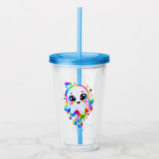 Copo De Acrílico Camisa de Foto de Fantasma Fofo Personalizada de H