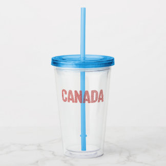 Copo De Acrílico Camiseta Gráfica com Impressão Digital do Canadá
