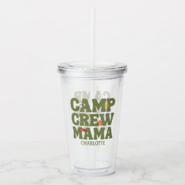 Copo De Acrílico Camp Crew Mama Kids Birthday