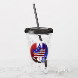 Copo De Acrílico Canadá EUA Tumbler EUA Custom Canada Souvenir