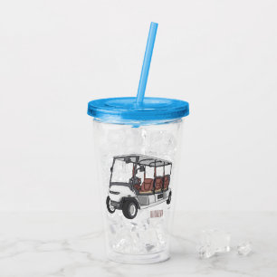 Copo De Acrílico Carrinho de golfe / desenho animado de buggy de go