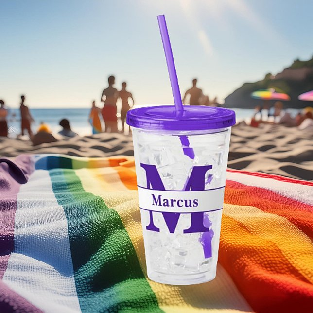 Copo De Acrílico Carta e nome personalizados (Criador carregado)