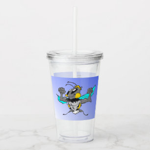Copo De Acrílico Cartoon Tumbler: Bonita Forte Abelha