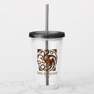 Copo De Acrílico CASA DO DRAGÃO House Targaryen Sigil