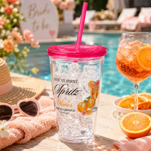 Copo De Acrílico Casamento ao Primeiro Spritz Chá de Noiva
