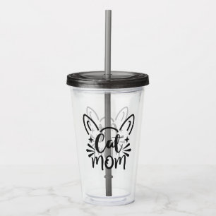 Copo De Acrílico Cat Mãe