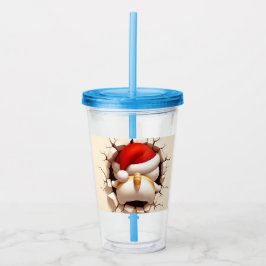 Copo De Acrílico Cat. Natal 3D