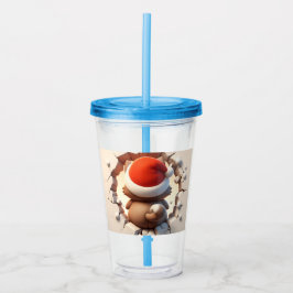 Copo De Acrílico Cat. Natal 3D