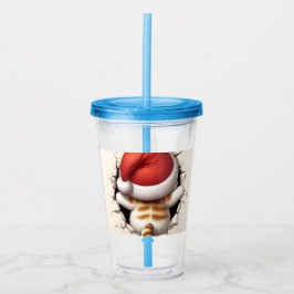 Copo De Acrílico Cat. Natal 3D