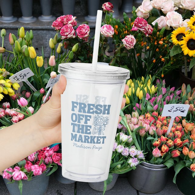 Copo De Acrílico Chá de Noiva Azul Caprichoso Recém-chegado ao Merc (Criador carregado)