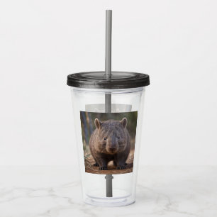 Copo De Acrílico "Charme Gorducho: O Adorável Wombat Australiano"