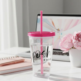 Copo De Acrílico Chefe Elegante Personalizado