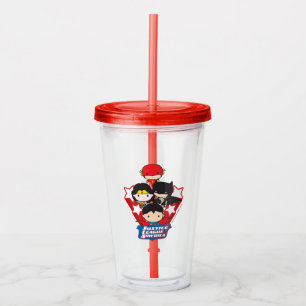 Copo De Acrílico Chibi Justice League of America Stars 2