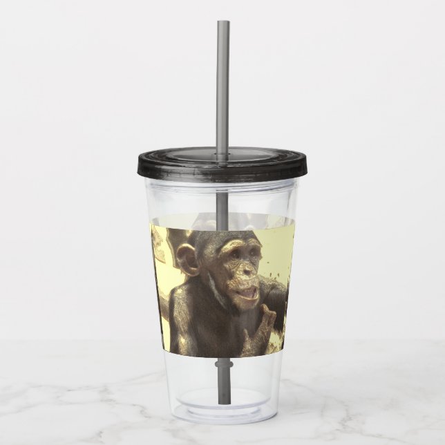 Copo De Acrílico Chimp metálico (Frente)
