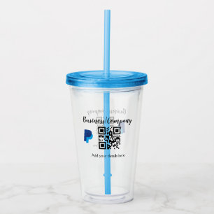 Copo De Acrílico Código de barras QR add name do site da empresa co