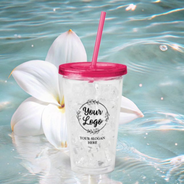 Copo De Acrílico Código qr do logotipo personalizado (Criador carregado)