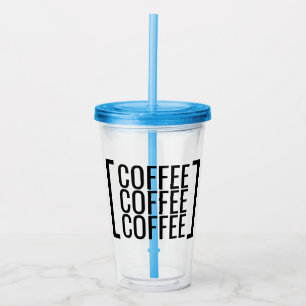 Copo De Acrílico Colchetes de café modernos