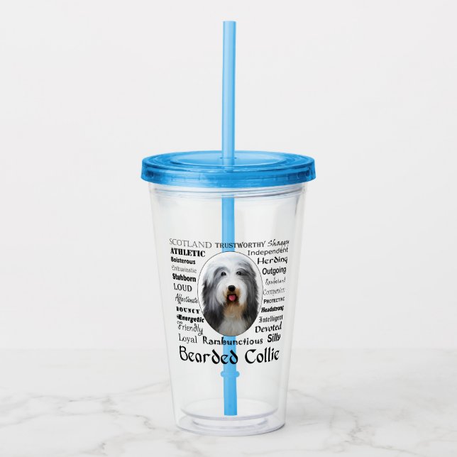 Copo De Acrílico Collie Tumbler (Frente)