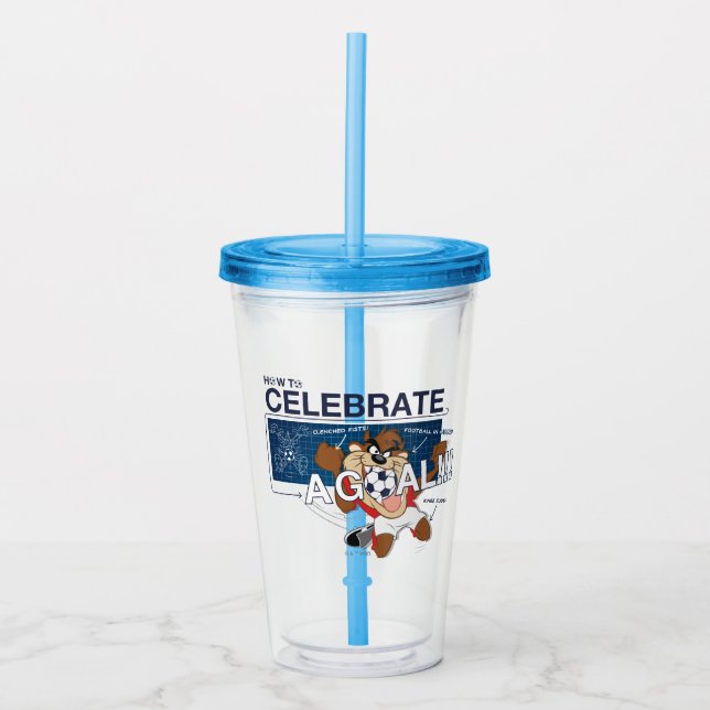 Copo De Acrílico Como Celebrar um Gol com o TAZ™ (Frente)