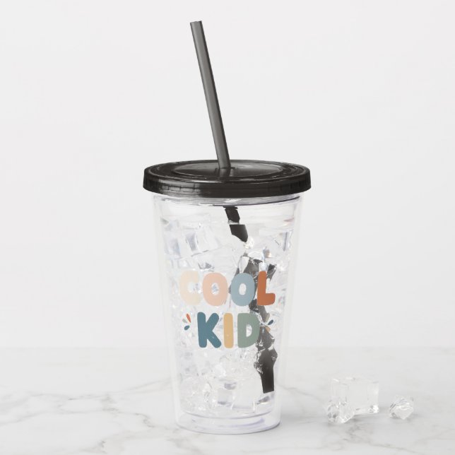 Copo De Acrílico Cool Kid - Trendy Tumbler for All  (Gelo frontal)