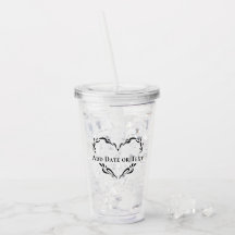 Coração Botânico de Casamento Personalizado com Te