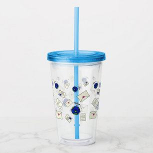 Copo De Acrílico Correio ao Redor do Mundo