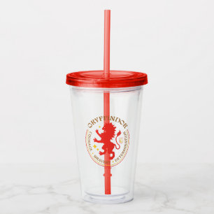 Copo De Acrílico CRACHÁ GRYFFINDOR™ Red Lion House