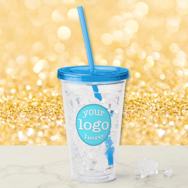 Copo De Acrílico Create Custom Business Company Event Logo Promo (Create Custom Business Company Event Logo Promo Acrylic Tumbler)